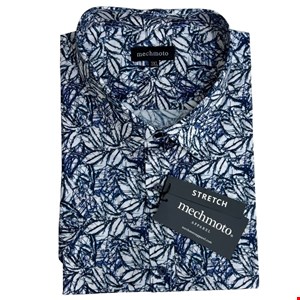 Mechmoto SS Cotton Stretch Shirt Leaf Print